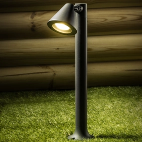 CGC MOLLY Dark Grey Cone Large Post LightDecorative outdoor post lights