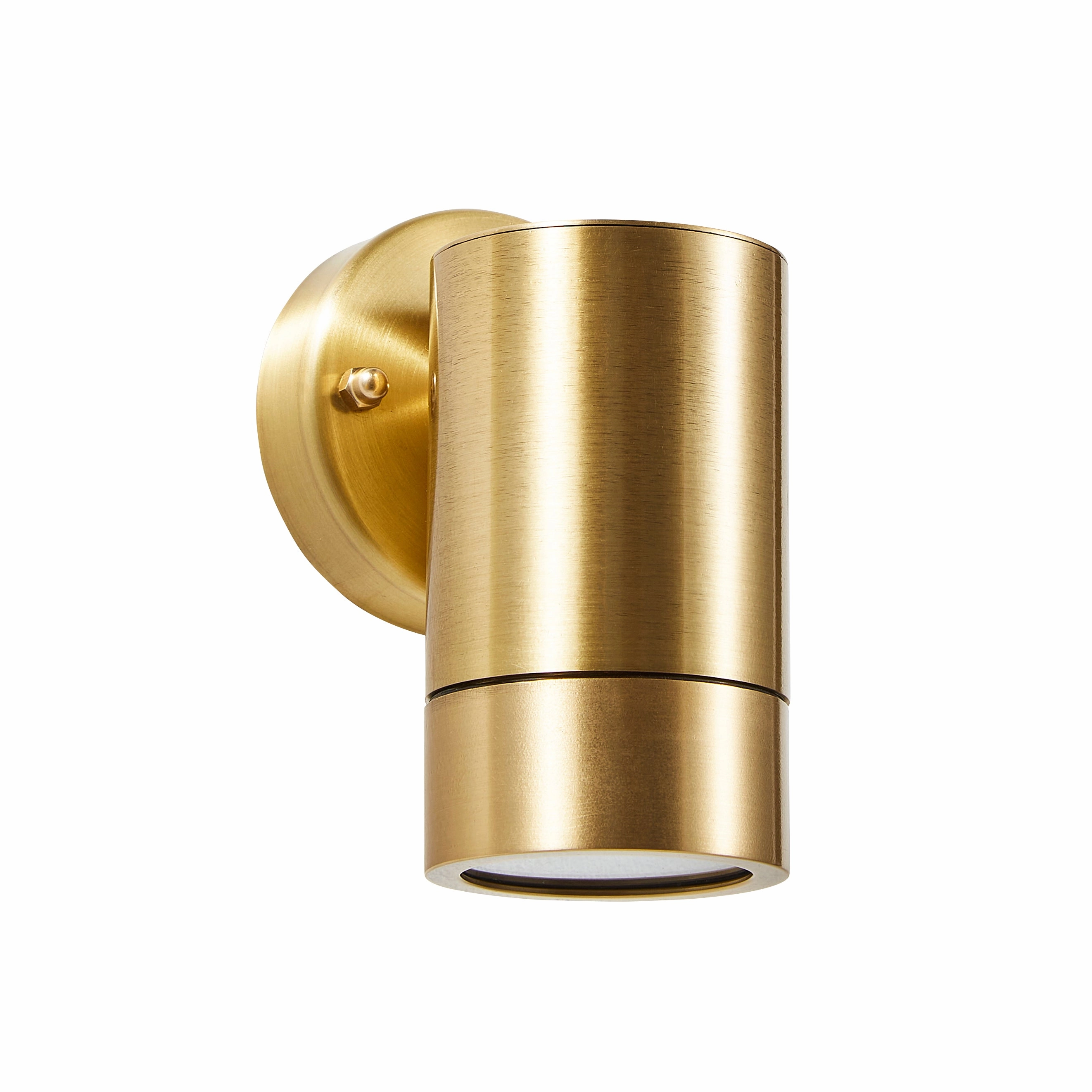 CGC NOAH Brass GU10 Single Down Outdoor Wall Light Spotlight IP54