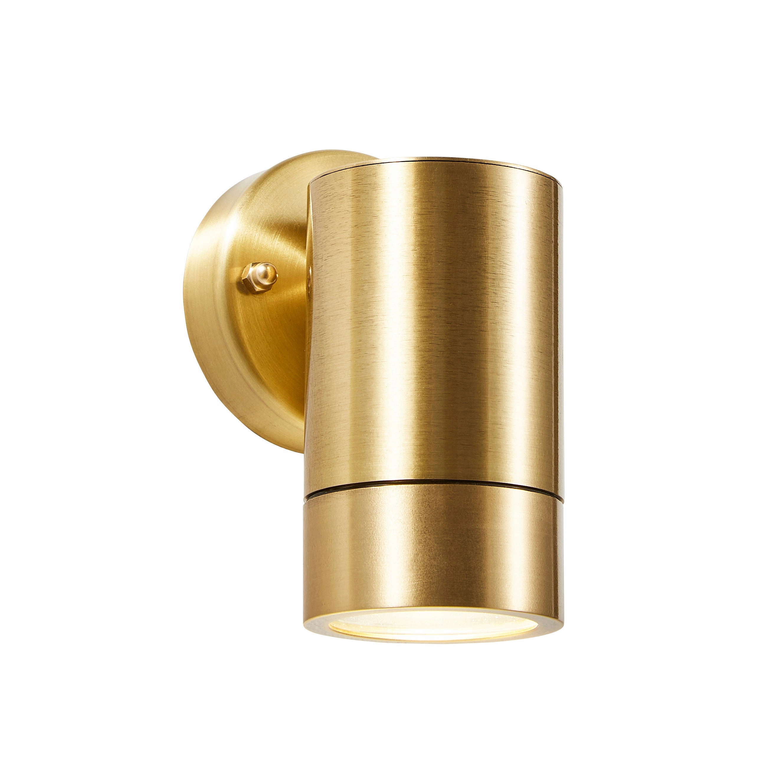 CGC NOAH Brass GU10 Single Down Outdoor Wall Light Spotlight IP54