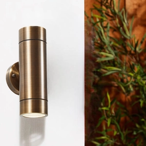 CGC NOAH Bronze GU10 Double Up and Down Outdoor Wall Light Spotlight IP54Weatherproof outdoor lighting