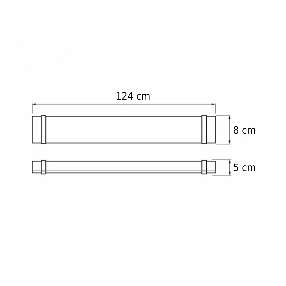 CGC OMNIA White Slim LED IP65 4000K Waterproof Strip Light 1.2 m 36W