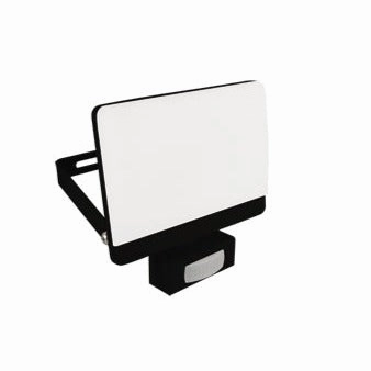 CGC PARRY 50W LED PIR Motion Sensor Floodlight Black Body with Full Front White Opal Diffuser 4500lm 4000k