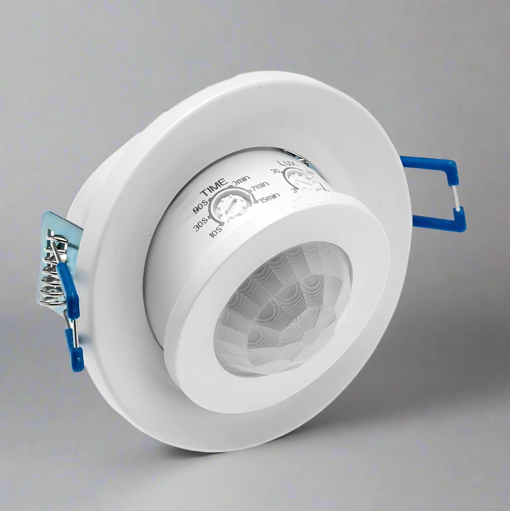 CGC Recessed Ceiling PIR Motion Sensor White IP20 Adjustable Detection AngleWeatherproof outdoor lighting