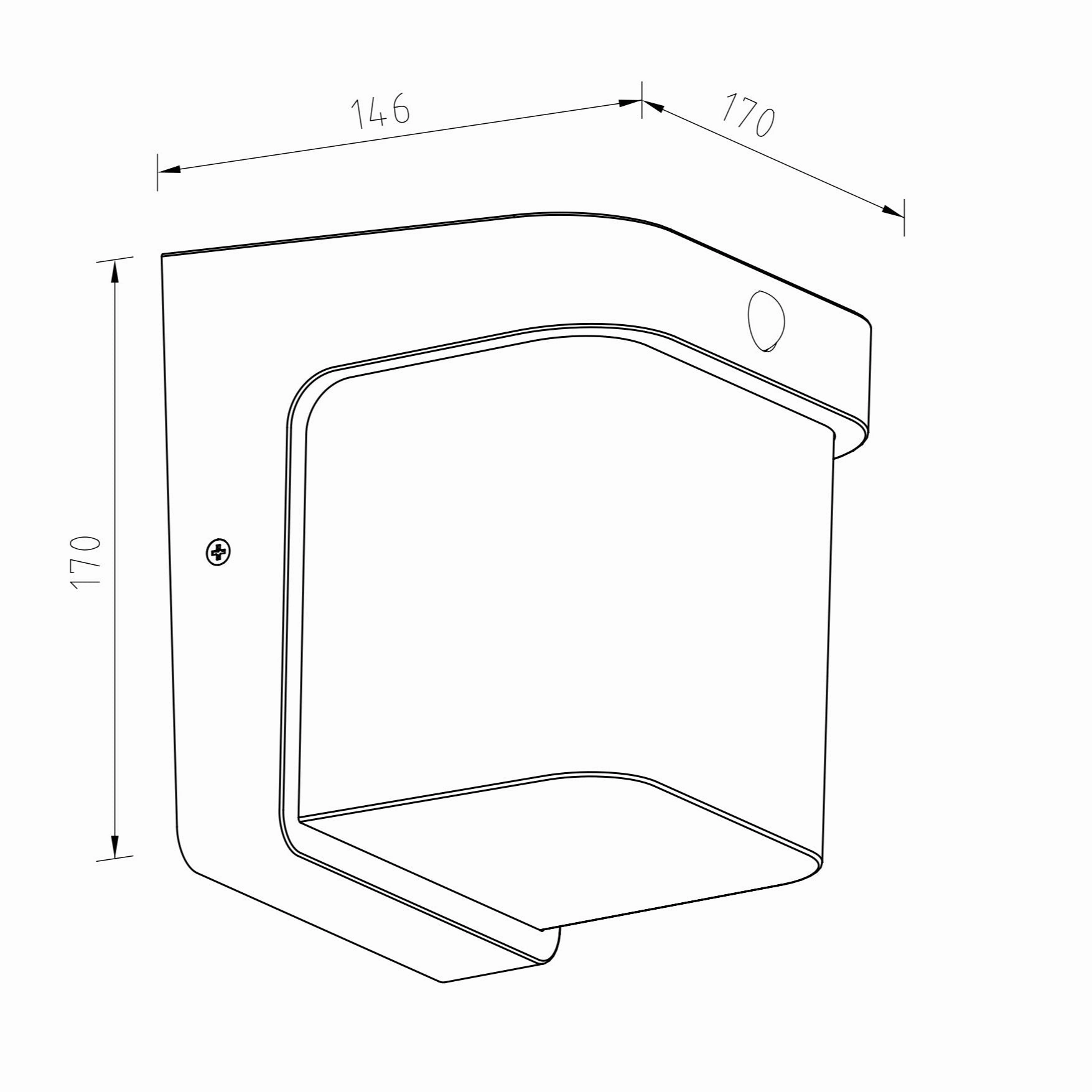CGC RHEA Black LED Outdoor Wall Light Cube with Opal Diffuser IP65 Polycarbonate Coastal 4000K