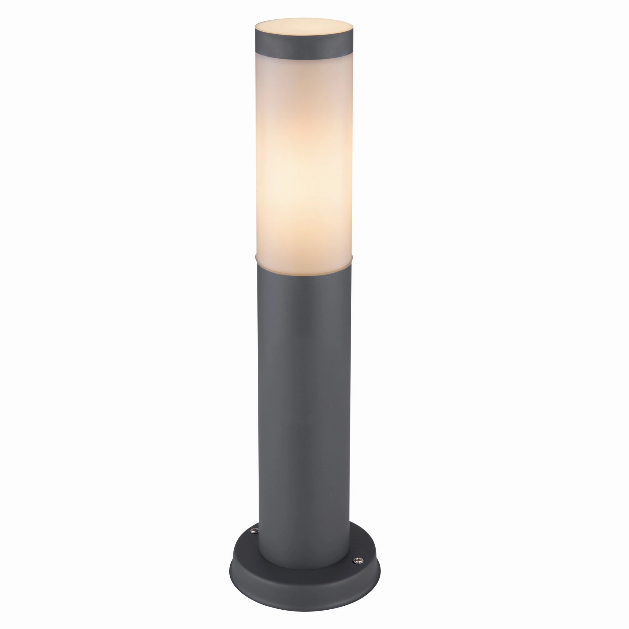 CGC ROME 0.5m Anthracite Dark Grey Outdoor Post Light Opal Diffuser