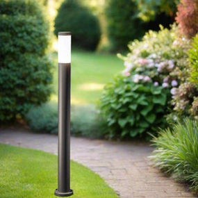 CGC ROME 1m Anthracite Dark Grey Outdoor Post Light Opal DiffuserDecorative outdoor post lights