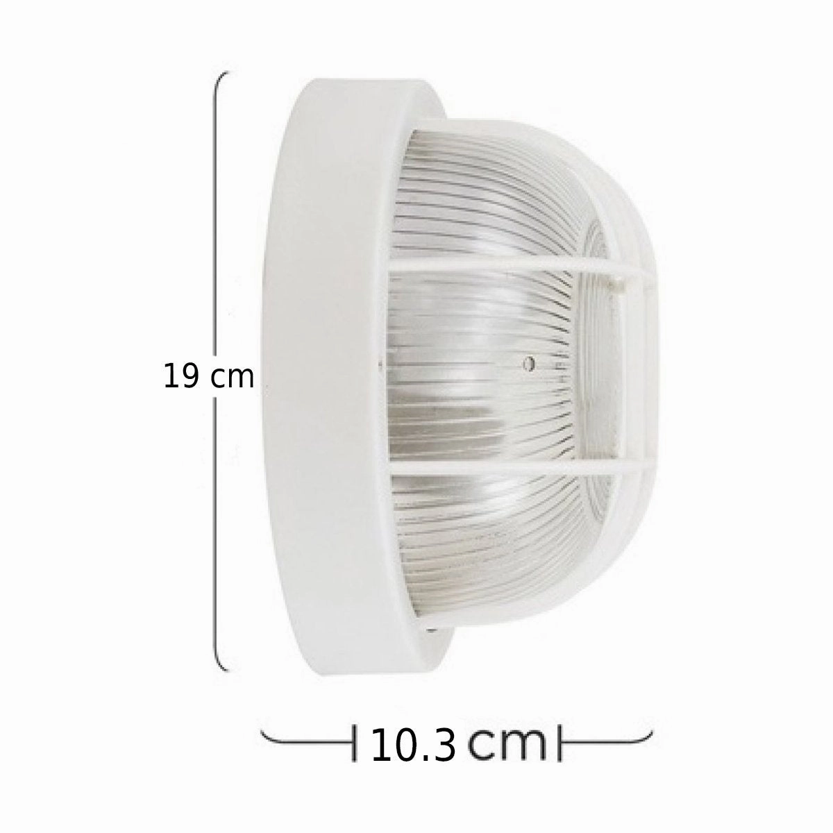 CGC RONNIE White Cage Round Bulkhead Light