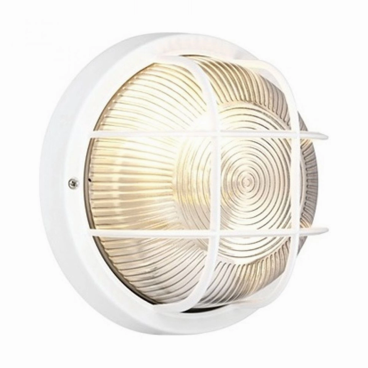CGC RONNIE White Cage Round Bulkhead Light