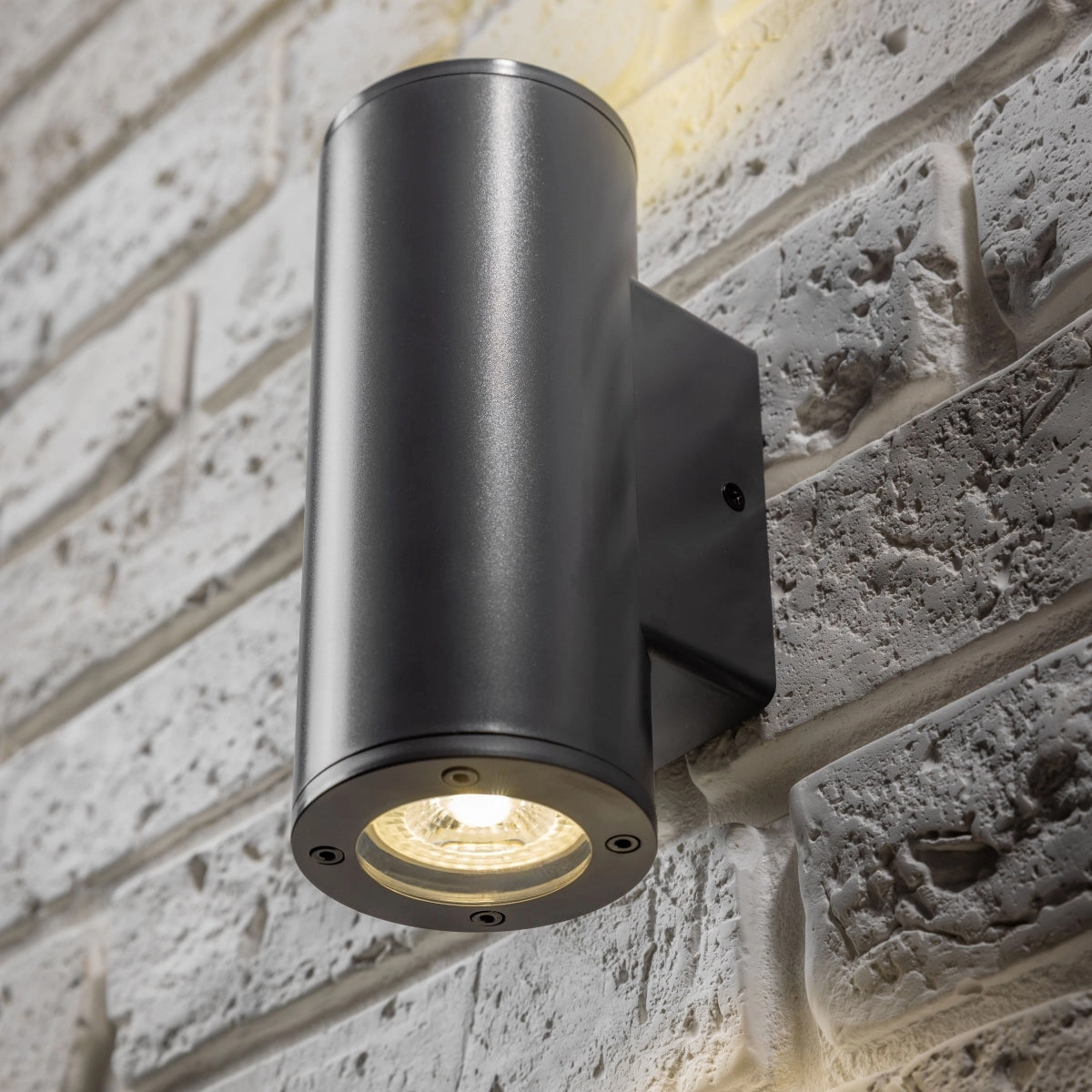 CGC SHERRI Dark Grey Cylinder Up and Down Outdoor Wall Light