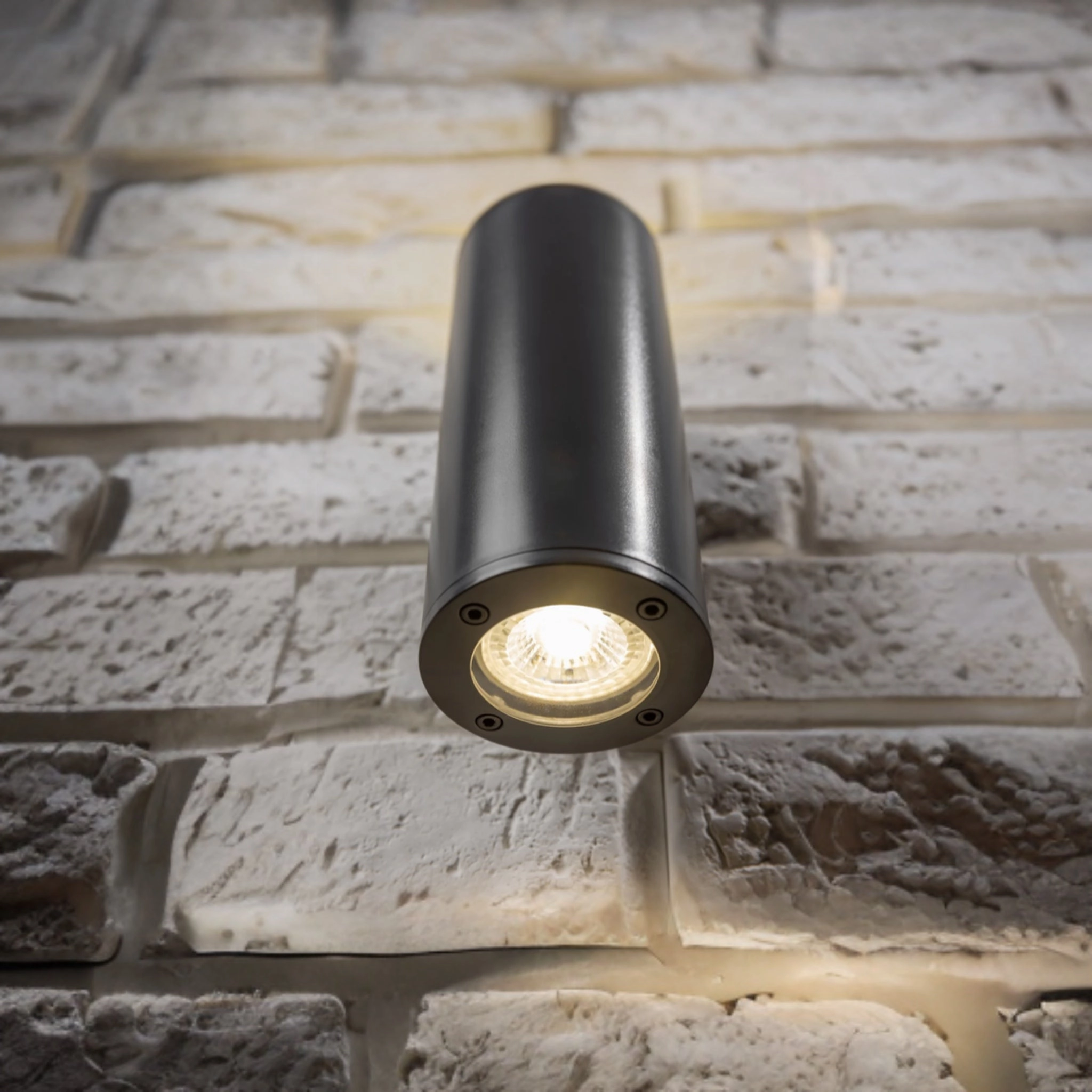 CGC SHERRI Dark Grey Cylinder Up and Down Outdoor Wall Light