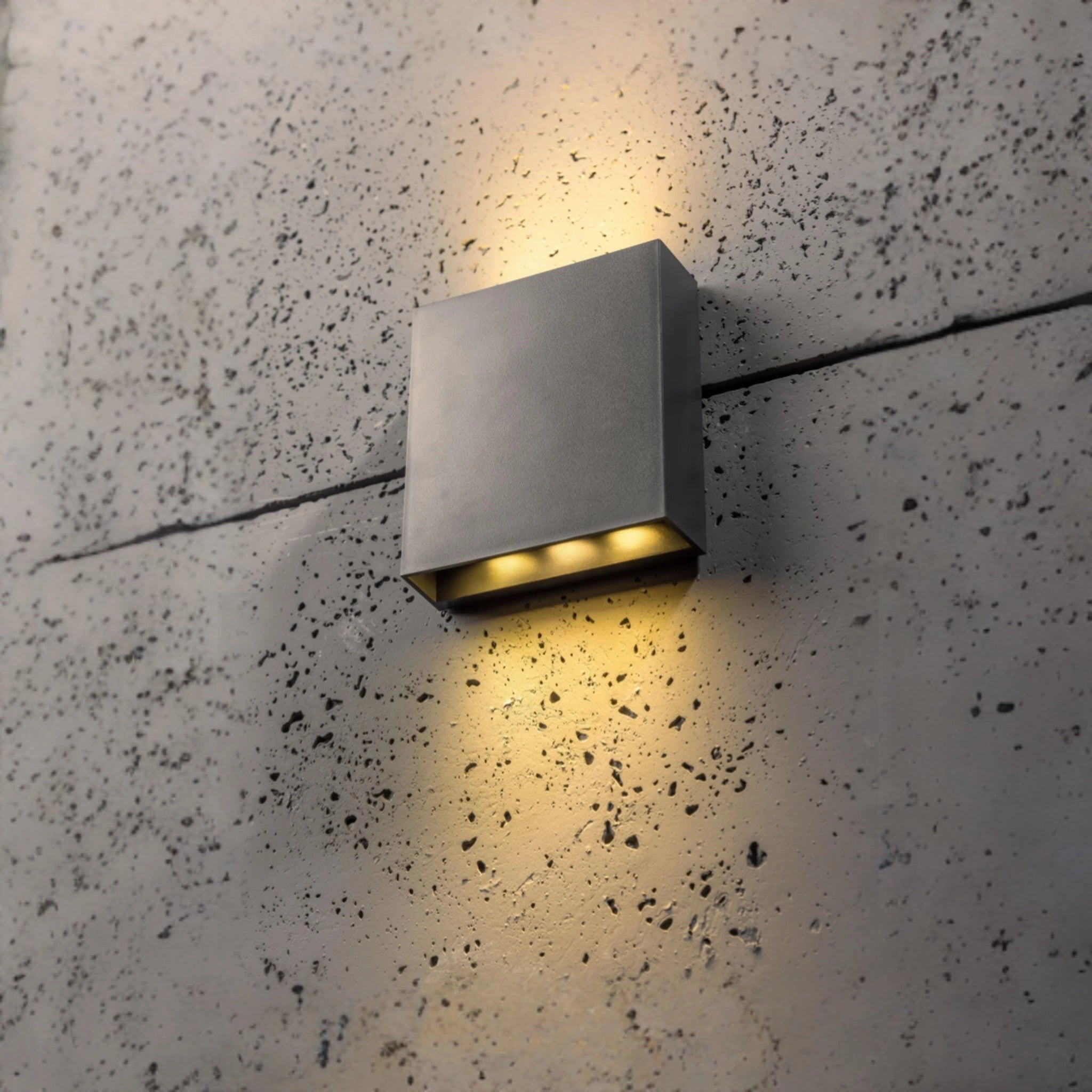 CGC SIAN Dark Grey Rectangle Outdoor LED Wall Light