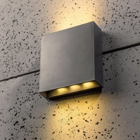 CGC SIAN Dark Grey Rectangle Outdoor LED Wall LightWeatherproof outdoor lighting