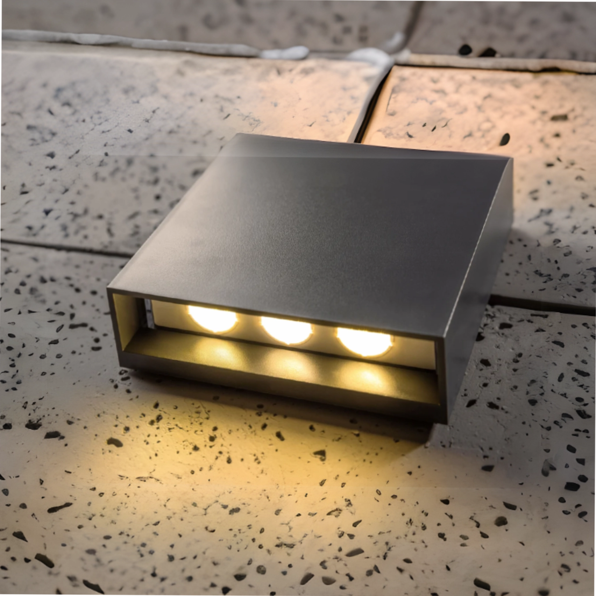 CGC SIAN Dark Grey Rectangle Outdoor LED Wall Light