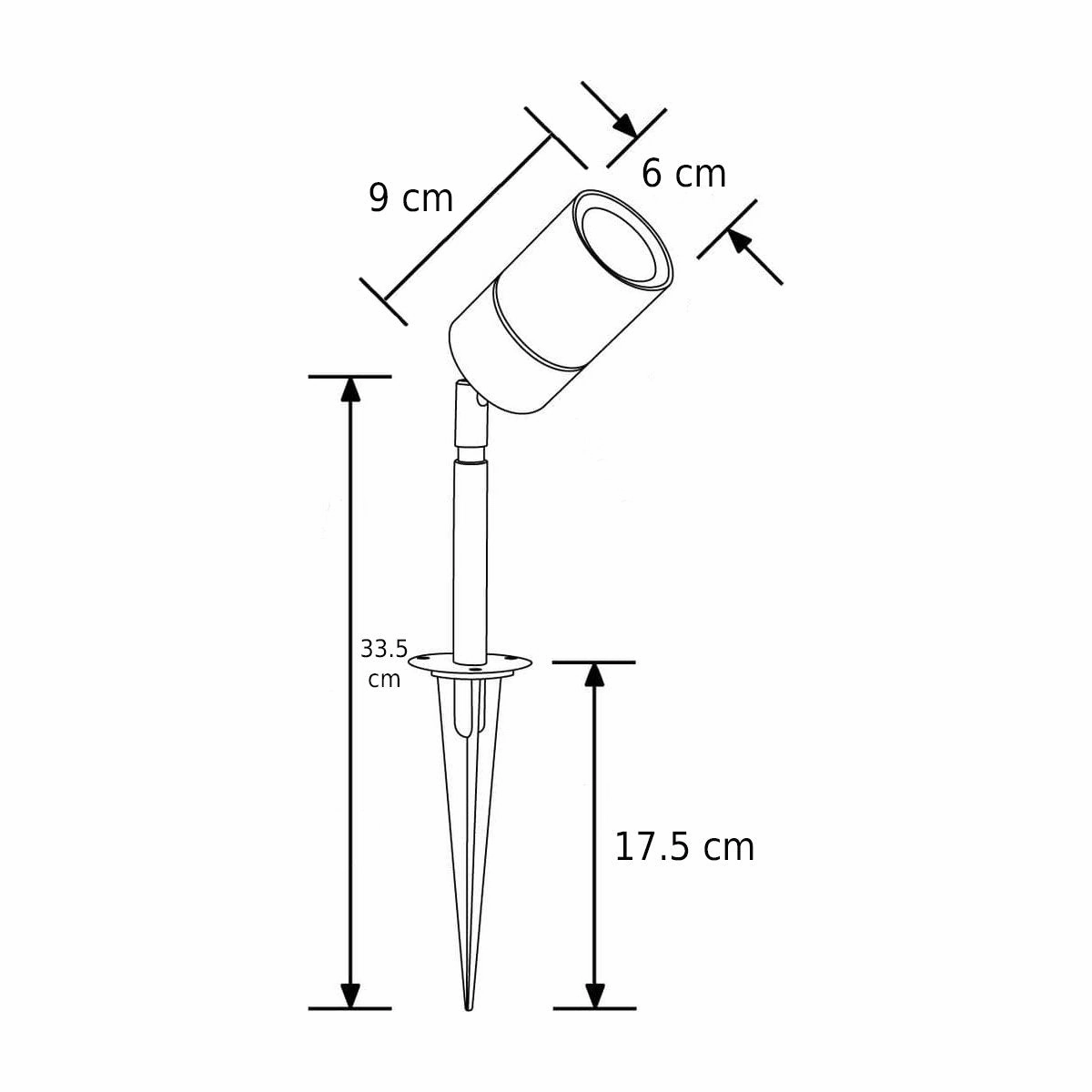CGC SONIA Stainless Steel Outdoor Spike Light