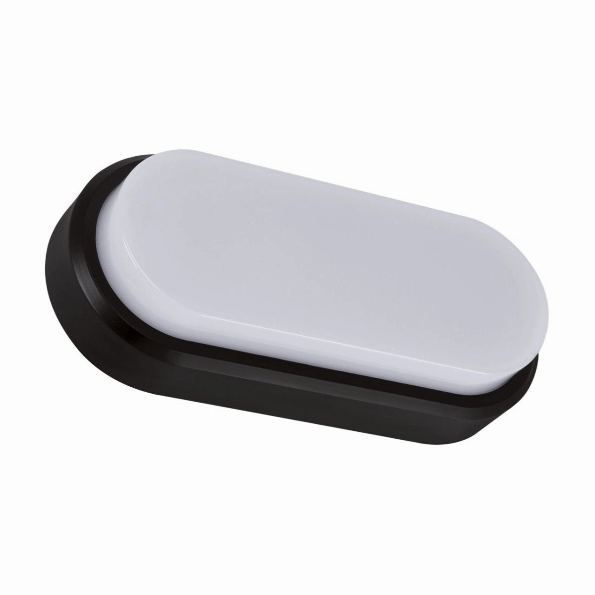 CGC SONNY Black Opal Oval Outdoor Wall Light Bulkhead 12W