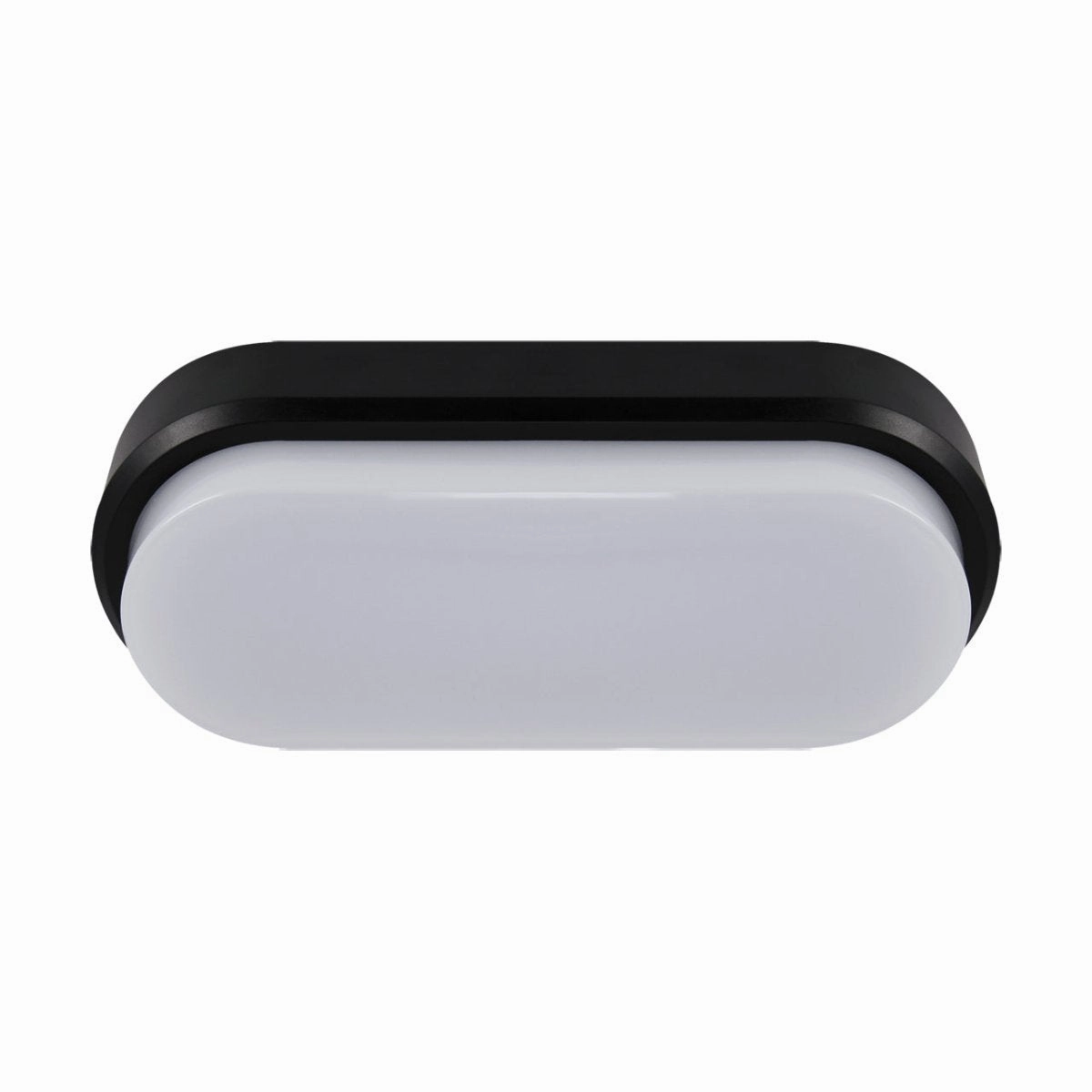 CGC SONNY Black Opal Oval Outdoor Wall Light Bulkhead 12W