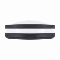CGC STAX Round Black LED Outdoor Wall Light Bulkhead with House Number Pack