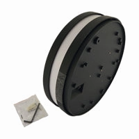 CGC STAX Round Black LED Outdoor Wall Light Bulkhead with House Number Pack