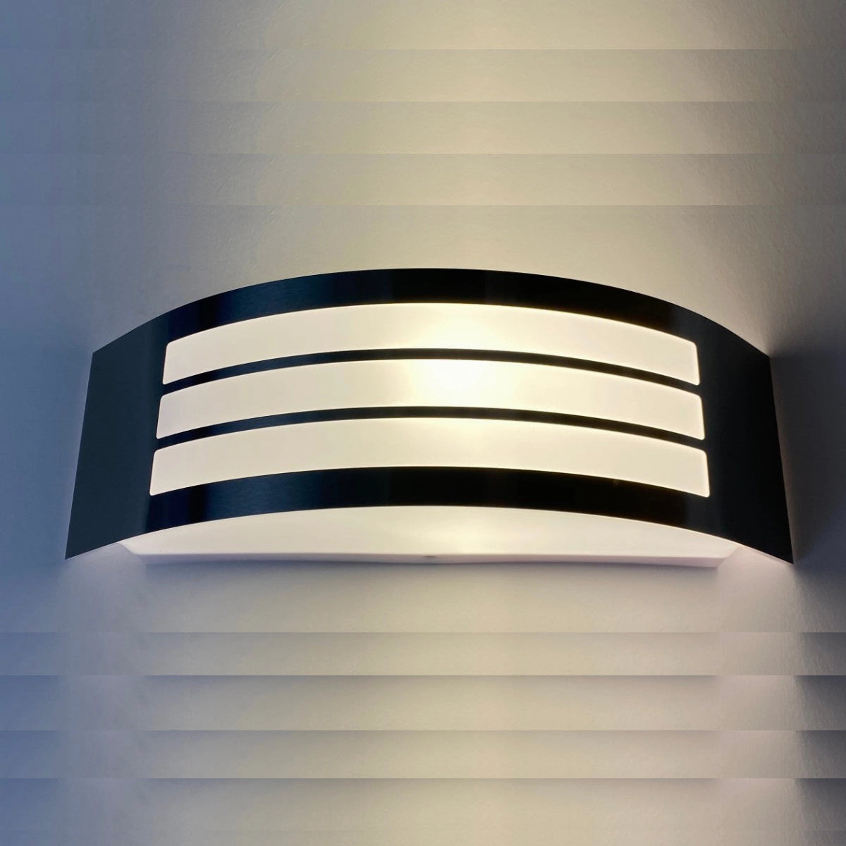 CGC STRIKER Black Curved Arc Outdoor Wall Light