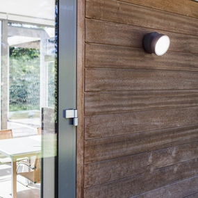 CGC TAYLOR Dark Grey Medium Circular LED Wall Adjustable SpotlightWeatherproof outdoor lighting