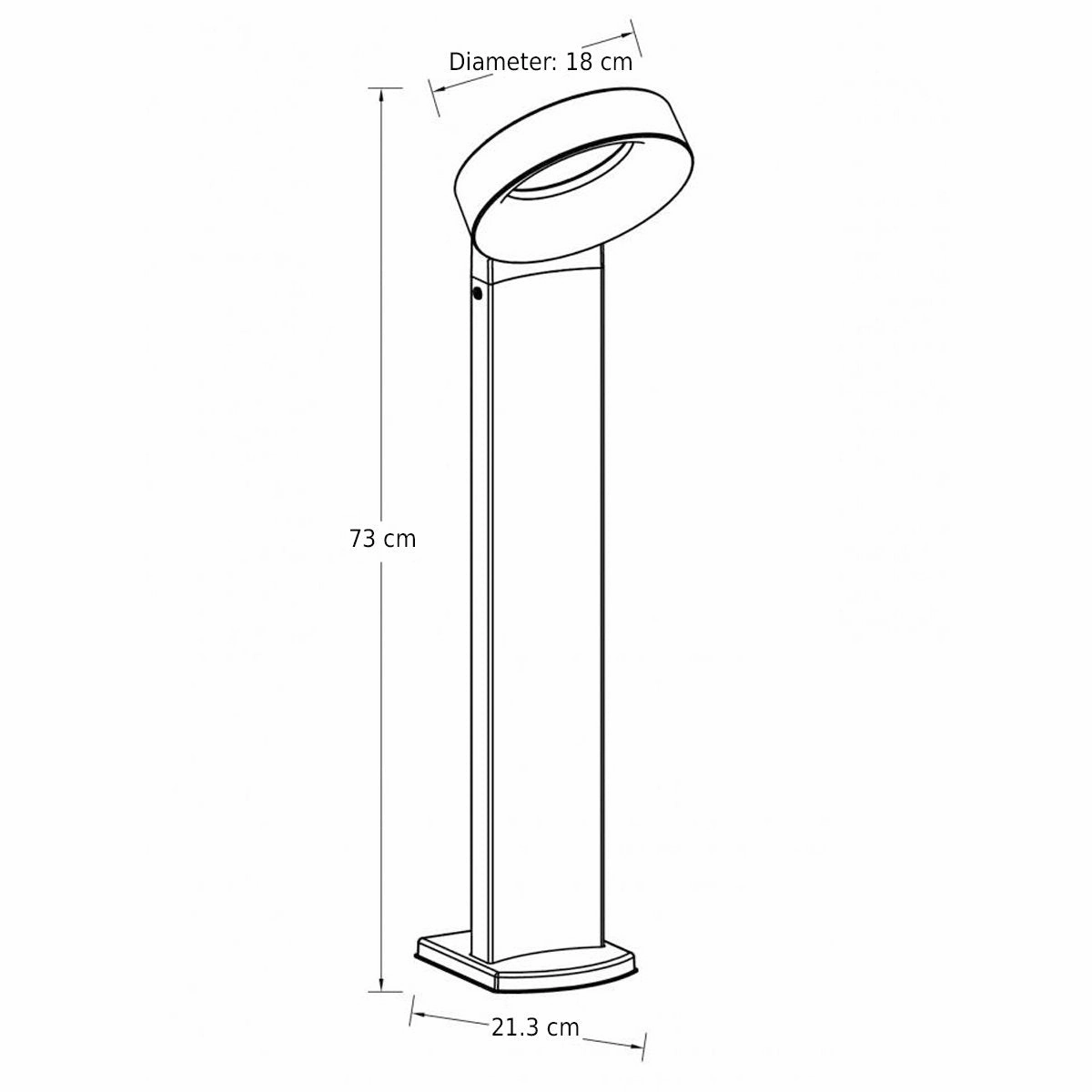 CGC THEA Dark Grey Halo LED Outdoor Post Light