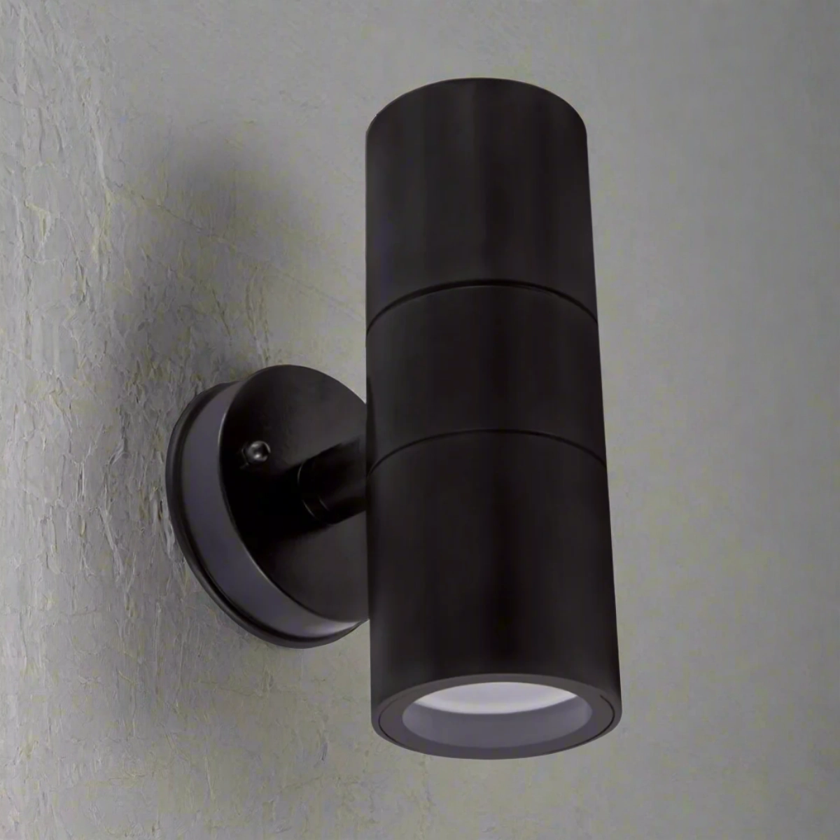 CGC TOPAZ Black GU10 Outdoor Up And Down Wall Light Polycarbonate IP54Weatherproof outdoor lighting