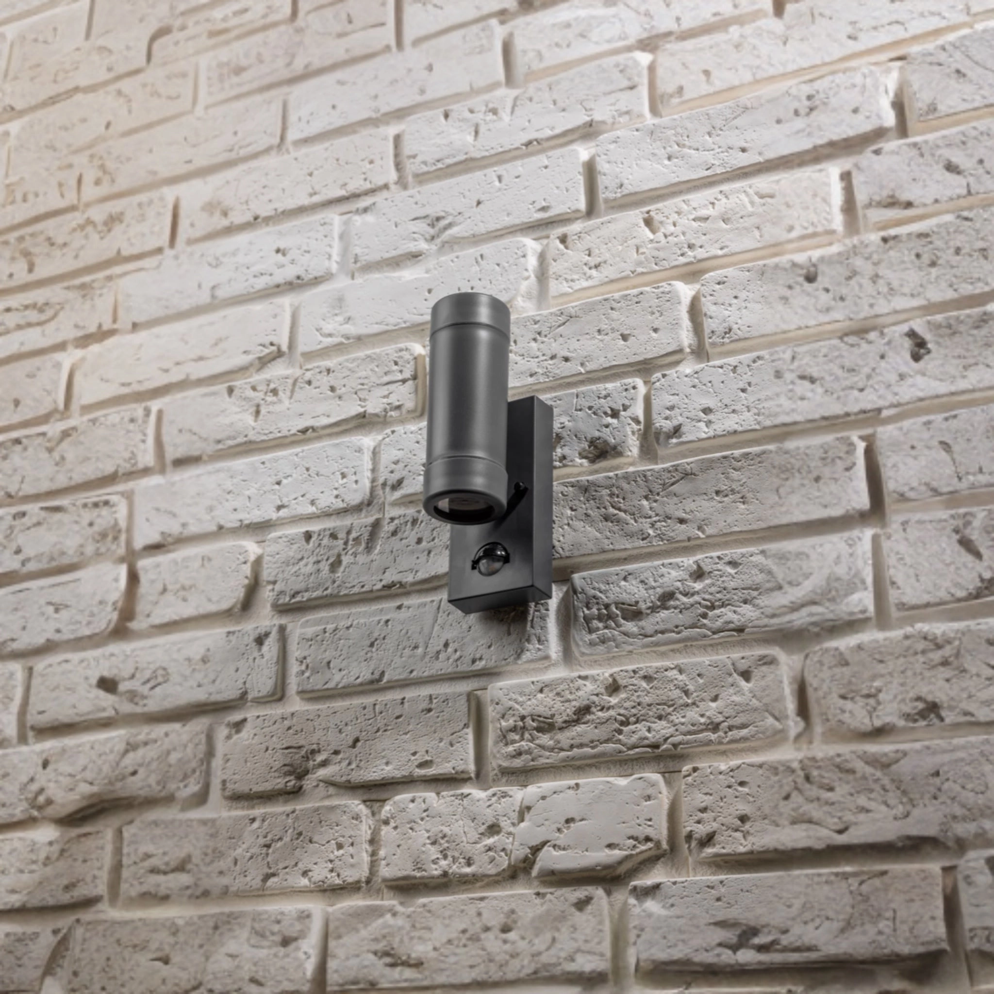 CGC VALENTINE Dark Grey Outdoor Double Wall Light With Motion Sensor