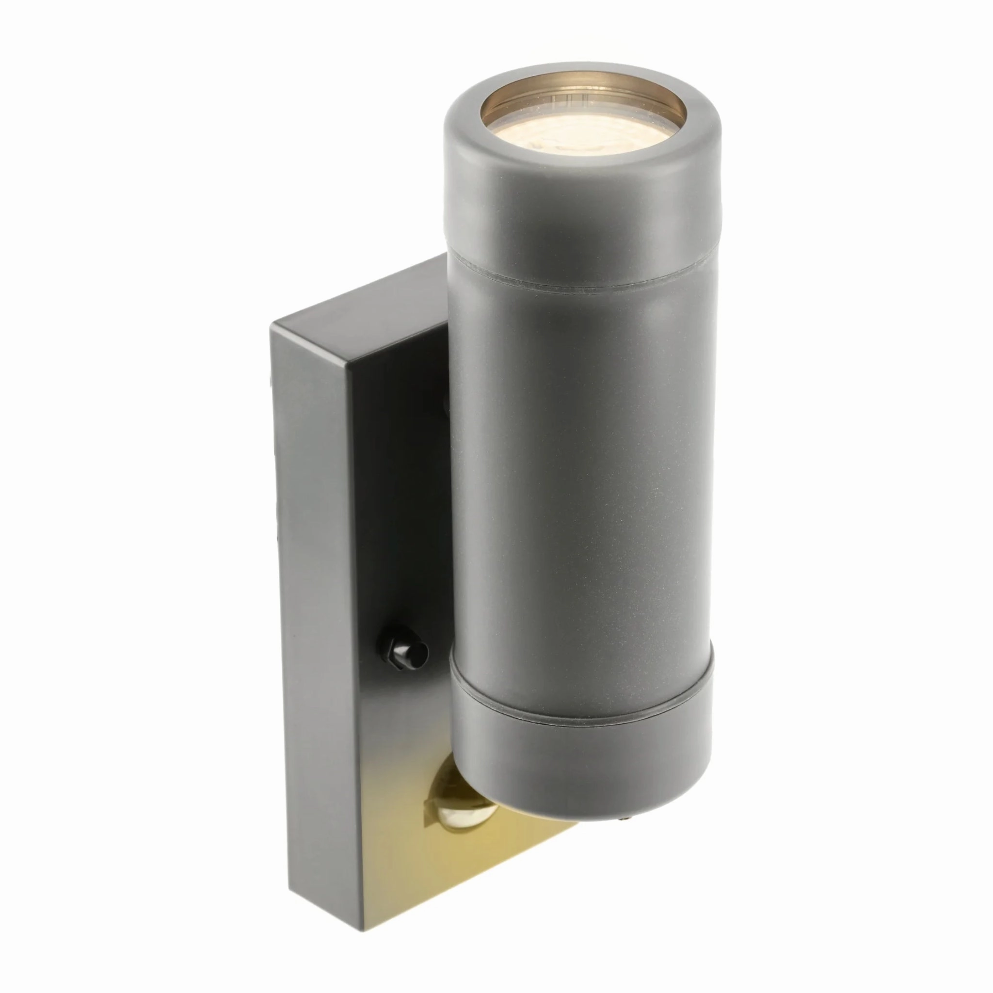 CGC VALENTINE Dark Grey Outdoor Double Wall Light With Motion Sensor