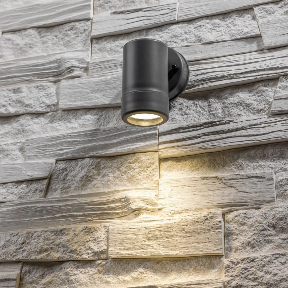CGC VALENTINE Dark Grey Outdoor Single Spot Cylinder Wall Light