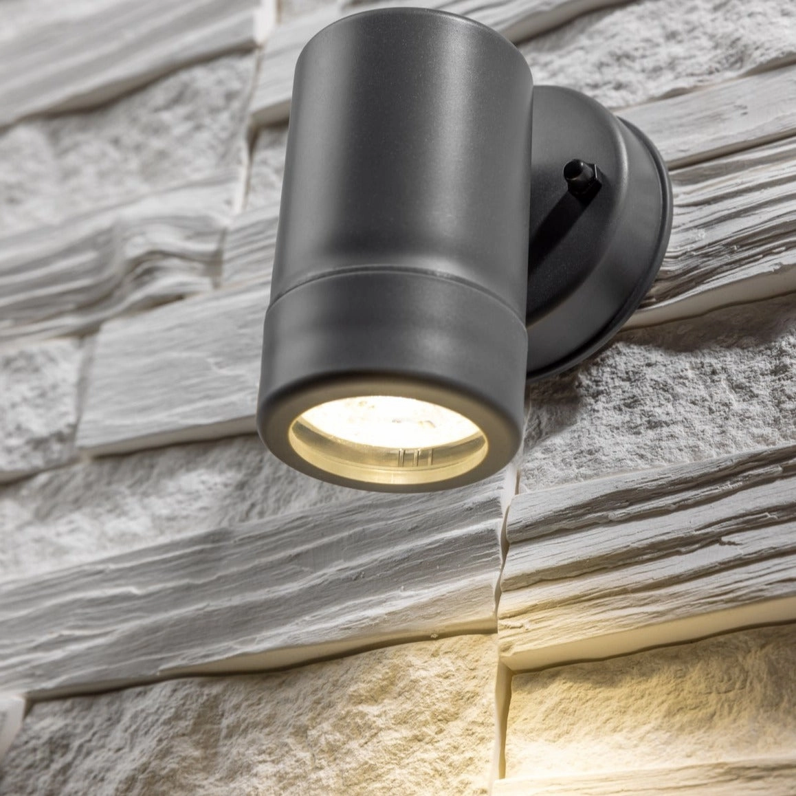 CGC VALENTINE Dark Grey Outdoor Single Spot Cylinder Wall Light