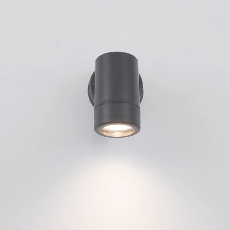 CGC VALENTINE Dark Grey Outdoor Single Spot Cylinder Wall Light