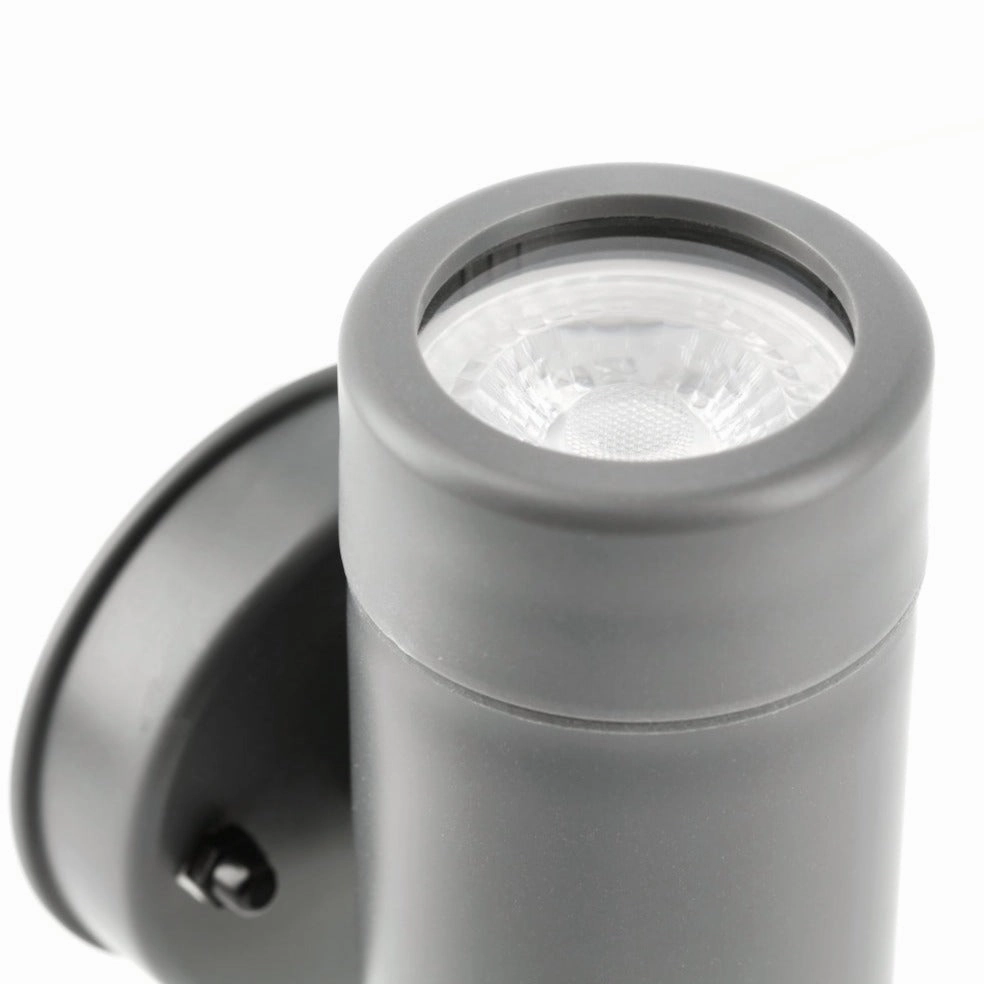CGC VALENTINE Dark Grey Outdoor Single Spot Cylinder Wall Light
