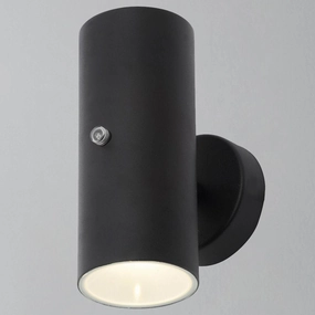 CGC VERITY Black LED Outdoor Wall Spotlight With Photocell SensorWeatherproof outdoor lighting