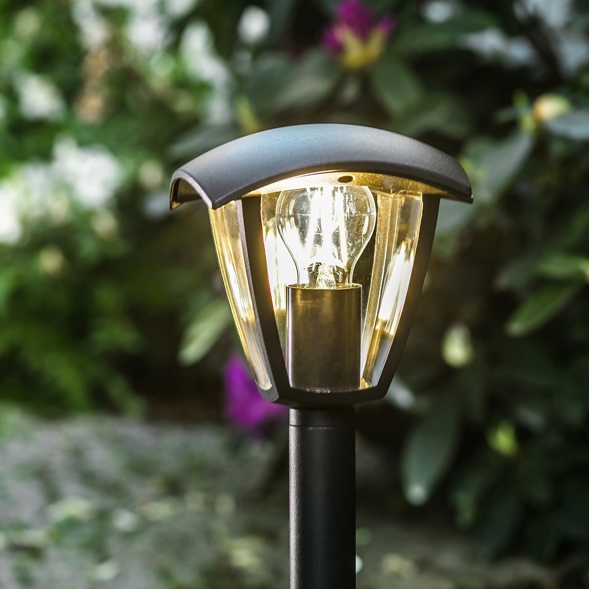 CGC VIOLET Black Outdoor Long Post Coach Style Light