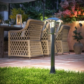 CGC VIOLET Black Outdoor Long Post Coach Style LightDecorative outdoor post lights