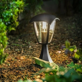 CGC VIOLET Black Outdoor Short Post Coach Style LightDecorative outdoor post lights