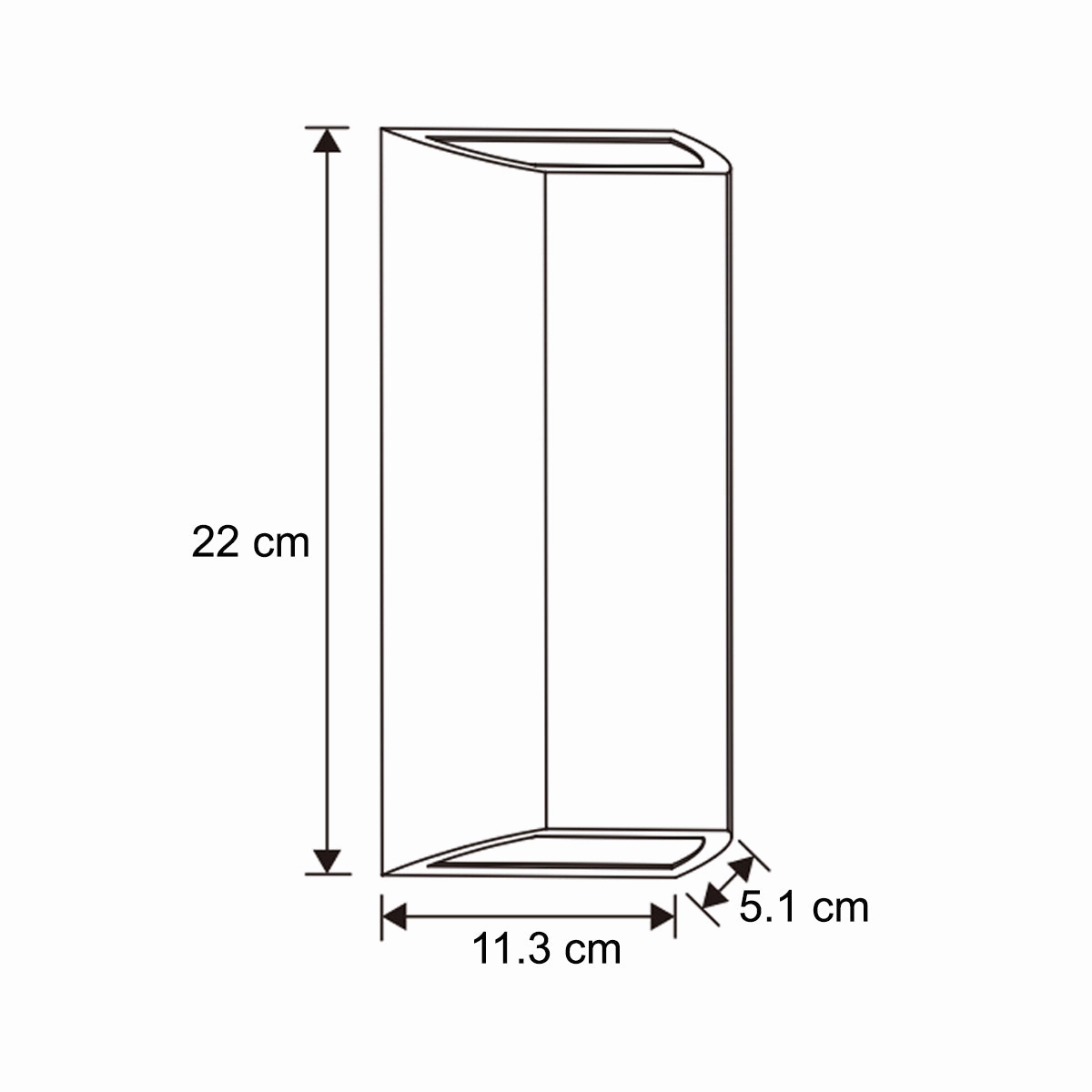 CGC WILMA Dark Grey Rectangular Outdoor LED Wall Light