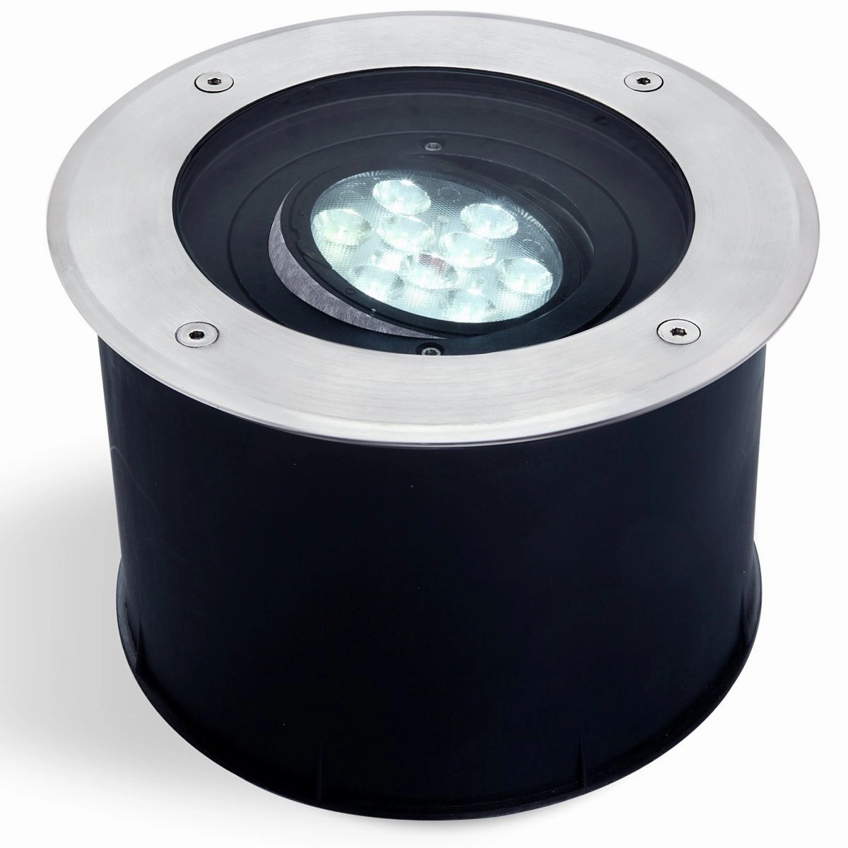 CGC YARA Silver Angled Compact Recessed Outdoor Ground Light