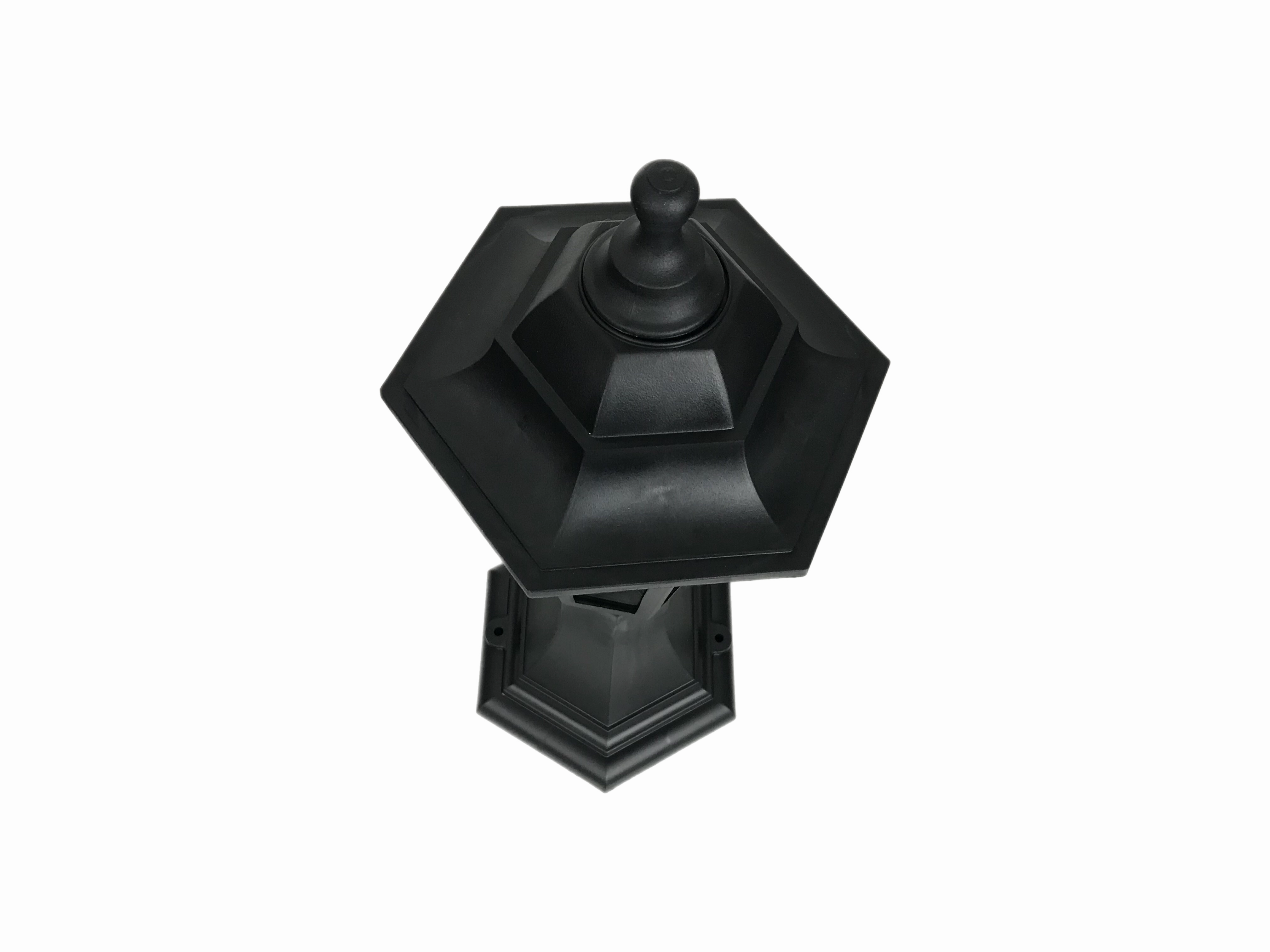 CGC YASMIN Black Outdoor Traditional Lantern Style Medium Post Light
