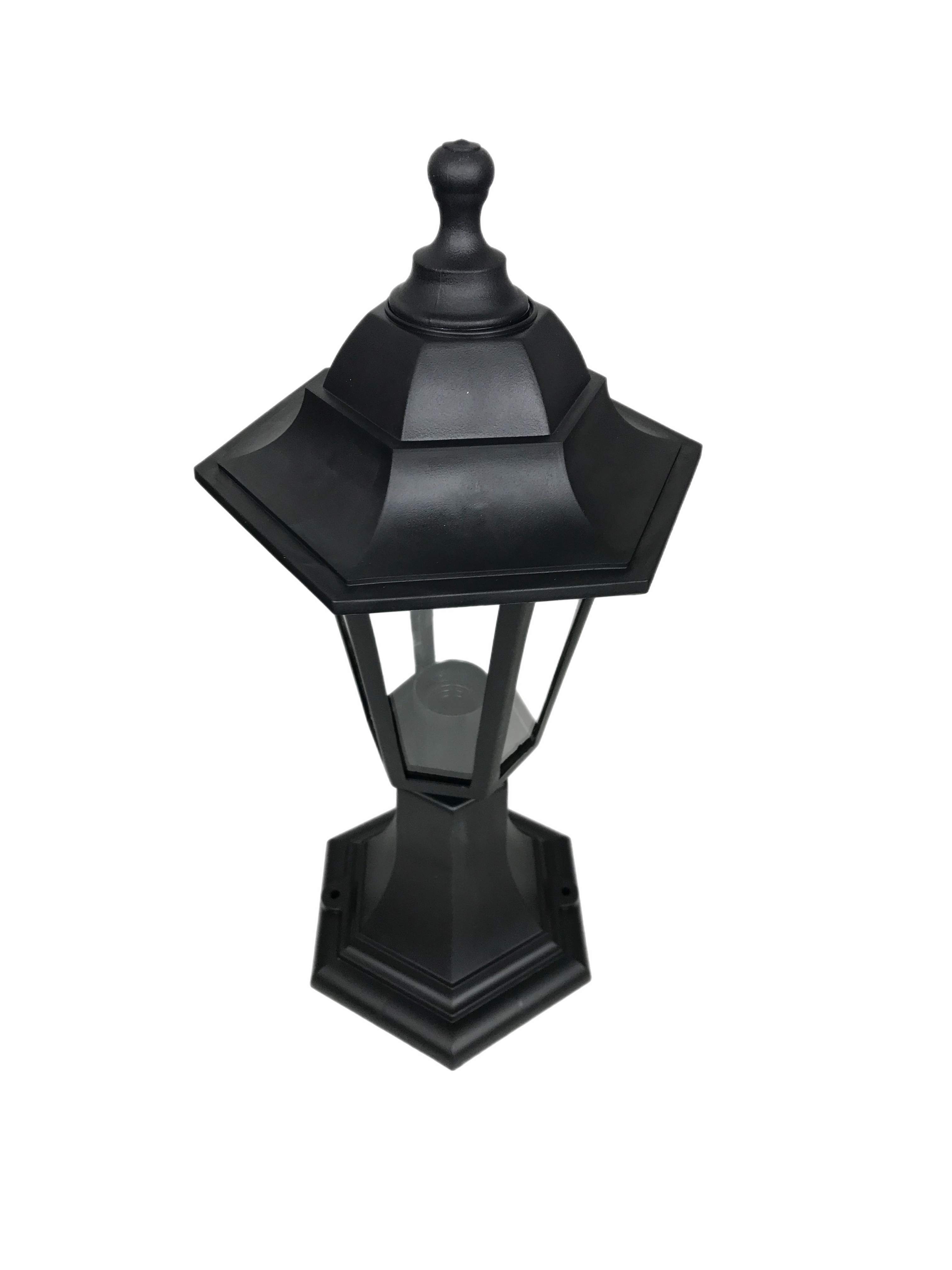 CGC YASMIN Black Outdoor Traditional Lantern Style Medium Post Light