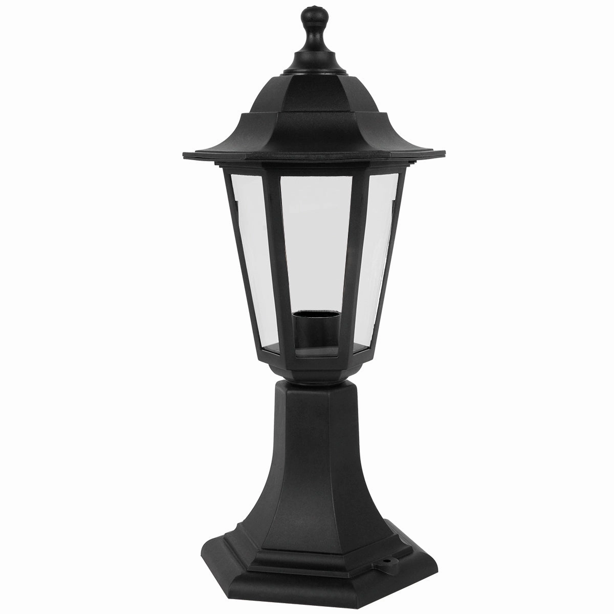 CGC YASMIN Black Outdoor Traditional Lantern Style Medium Post Light