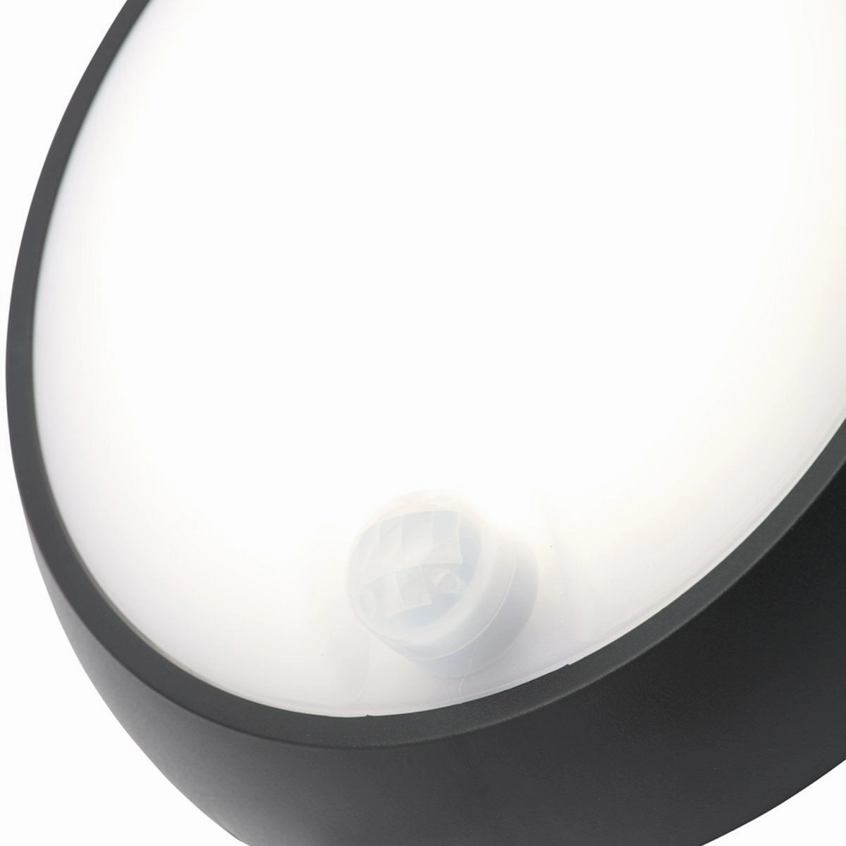 CGC ZARA Black Round Medium Wall Or Ceiling Light With Motion Sensor