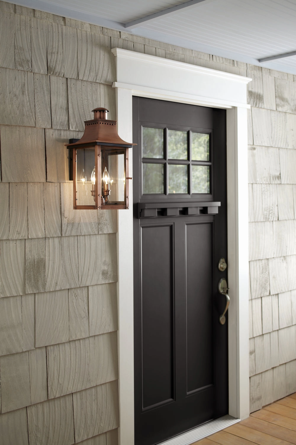 Chalmers Two Light Outdoor Wall Lantern Aged Copper