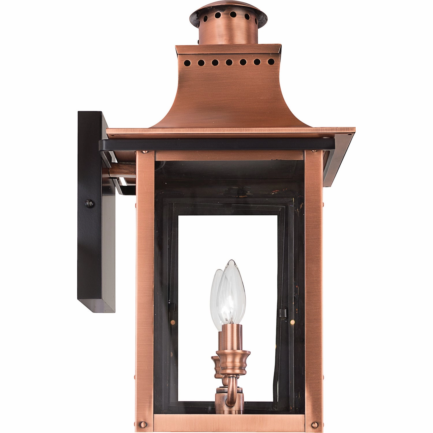 Chalmers Two Light Outdoor Wall Lantern Aged Copper