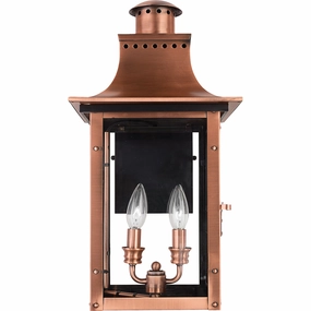 Chalmers Two Light Outdoor Wall Lantern Aged CopperOutdoor wall sconces with motion sensor