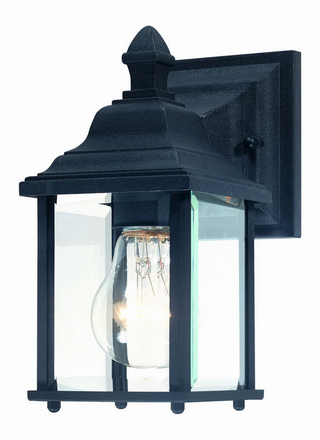 Charleston One Light Wall Sconce BlackOutdoor wall sconces with motion sensor