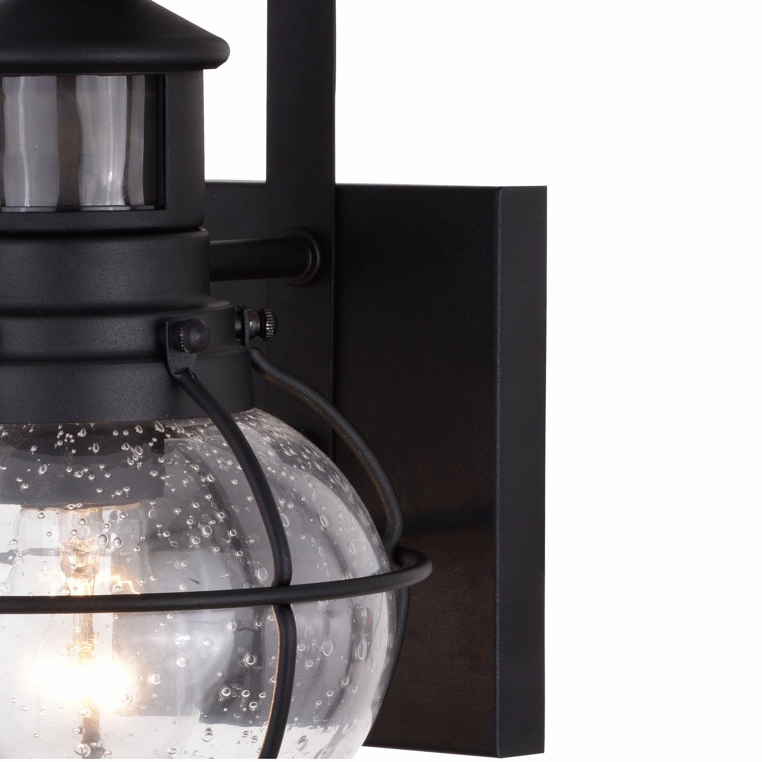 Chatham One Light Outdoor Motion Sensor Wall Mount Textured Black