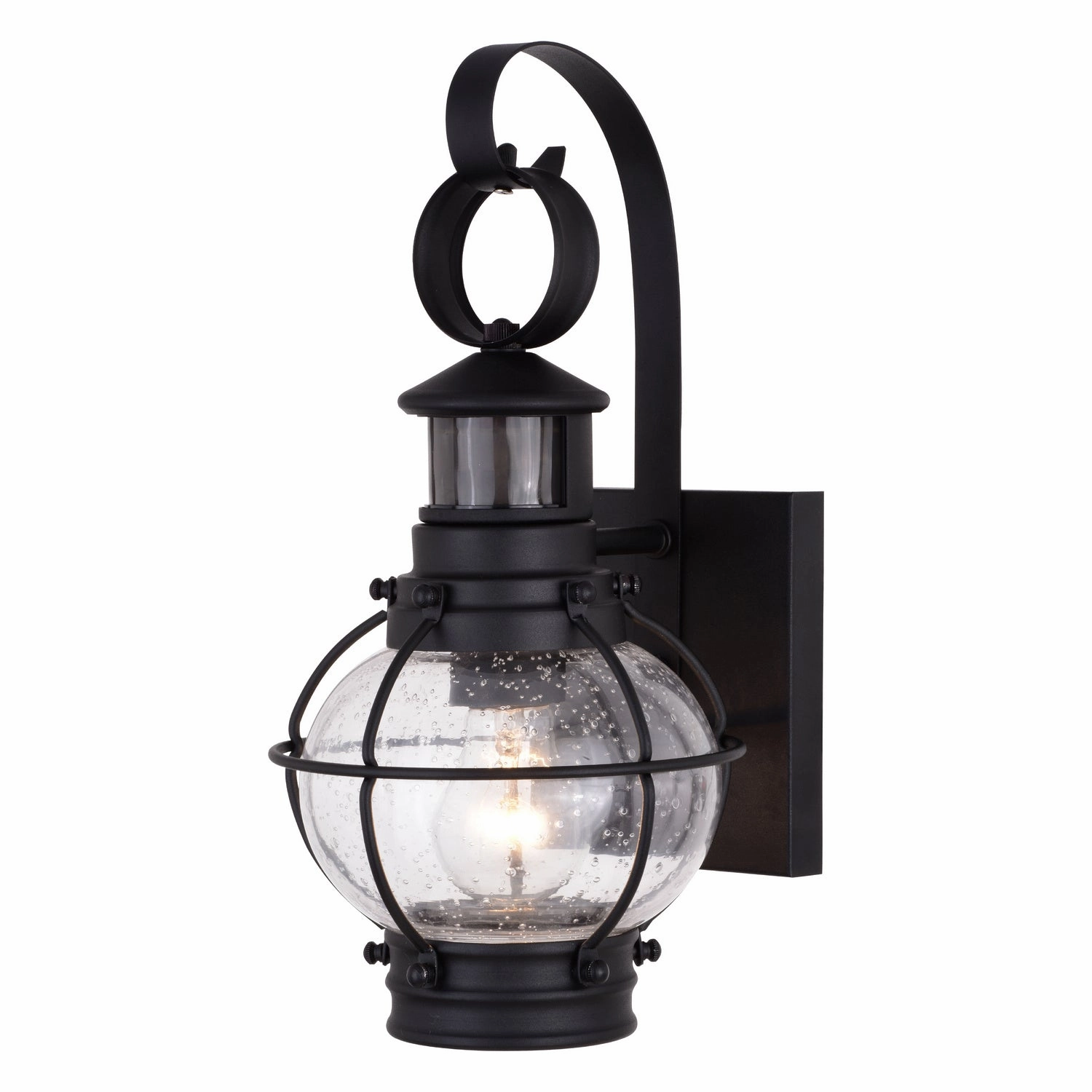 Chatham One Light Outdoor Motion Sensor Wall Mount Textured BlackOutdoor wall sconces with motion sensor