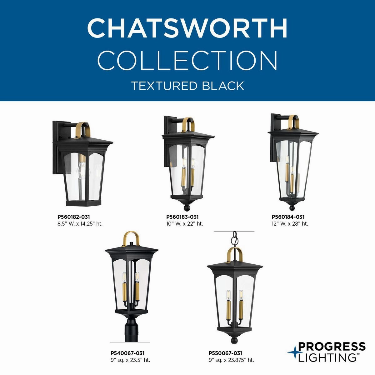 Chatsworth One Light Wall Lantern Black