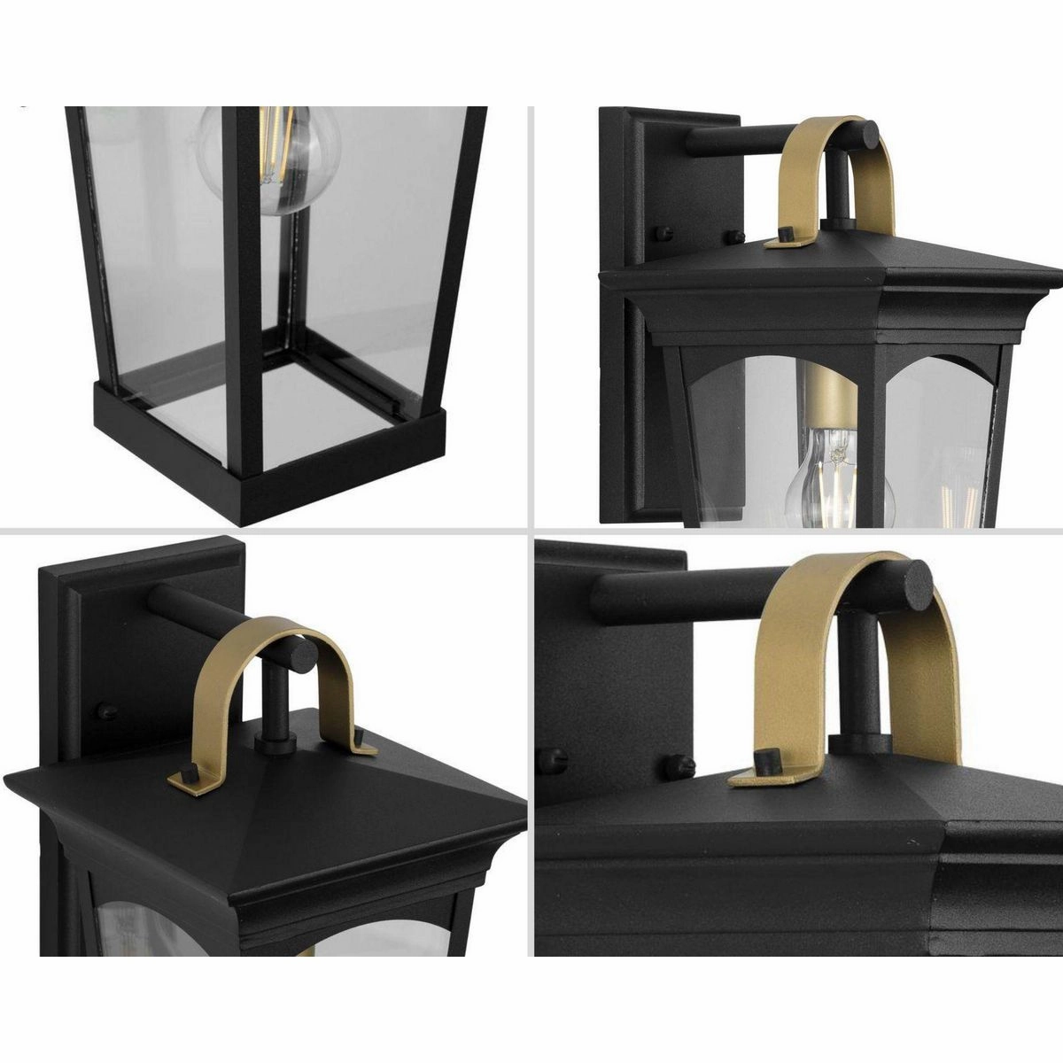 Chatsworth One Light Wall Lantern Black